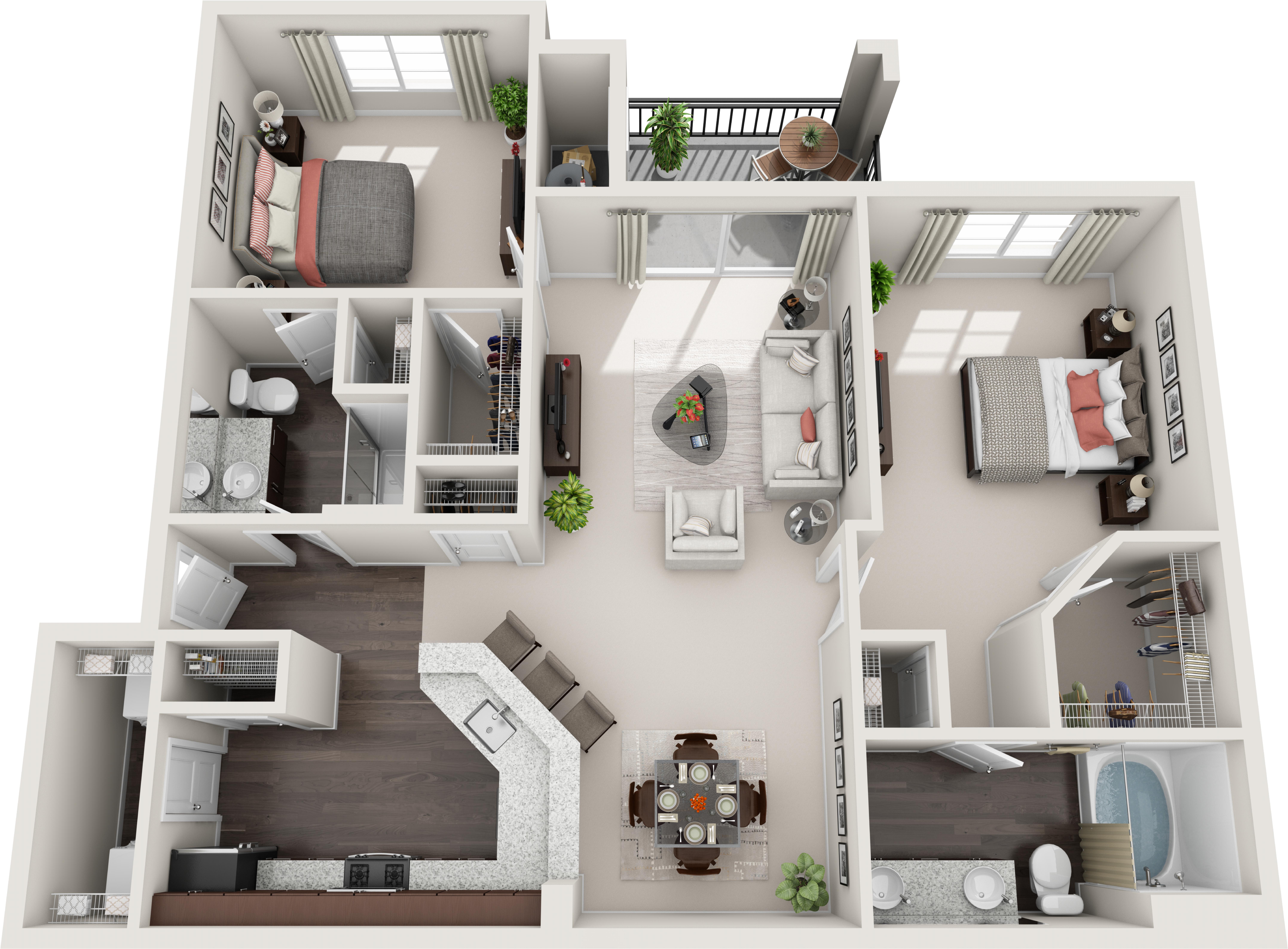Floor plan layout diagram for B2
